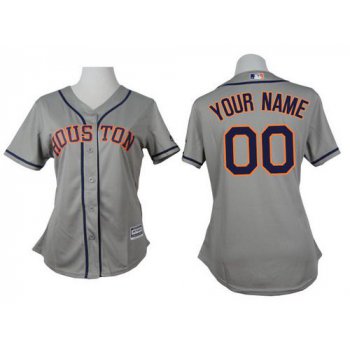 Women's Houston Astros Customized Gray Jersey