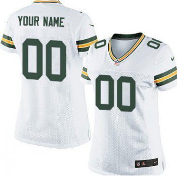 Women's Nike Green Bay Packers Customized White Game Jersey
