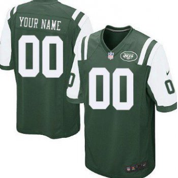 Youth Nike New York Jets Customized Green Game Jersey