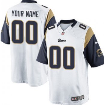 Men's Nike St. Louis Rams Customized White Limited Jersey