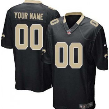 Kids' Nike New Orleans Saints Customized Black Limited Jersey