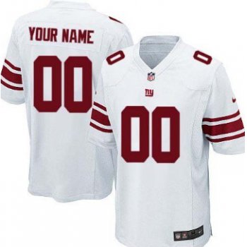Kids' Nike New York Giants Customized White Game Jersey
