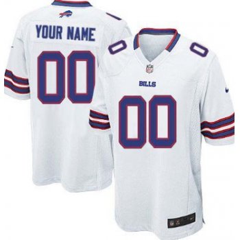 Men's Nike Buffalo Bills Customized White Limited Jersey