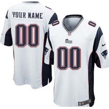 Men's Nike New England Patriots Customized White Game Jersey