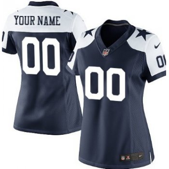 Women's Nike Dallas Cowboys Customized Blue Thanksgiving Limited Jersey