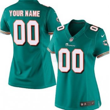 Women's Nike Miami Dolphins Customized Green Limited Jersey