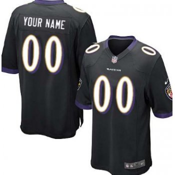 Kids' Nike Baltimore Ravens Customized Black Limited Jersey