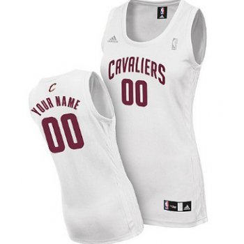Womens Cleveland Cavaliers Customized White Jersey