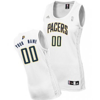 Womens Indiana Pacers Customized White Jersey