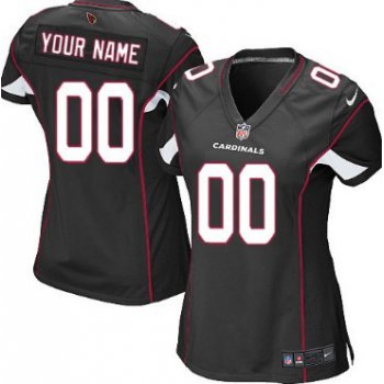 Women's Nike Arizona Cardinals Customized Black Limited Jersey