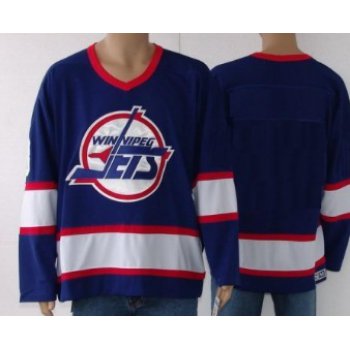 Winnipeg Jets Mens Customized Blue CCM Jersey