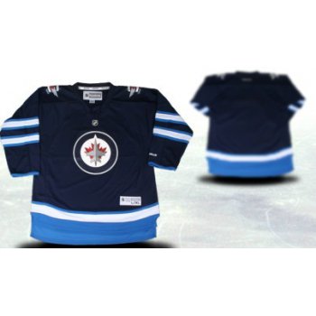 Winnipeg Jets Youths Customized 2012 Blue Jersey
