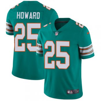 Youth Dolphins #25 Xavien Howard Aqua Green Alternate Stitched Football Vapor Untouchable Limited Jersey
