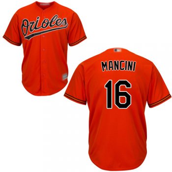 Youth Orioles #16 Trey Mancini Orange Cool Base Stitched Baseball Jersey