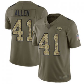 Jaguars #41 Josh Allen Olive Camo Youth Stitched Football Limited 2017 Salute to Service Jersey