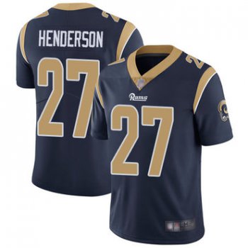 Rams #27 Darrell Henderson Navy Blue Team Color Youth Stitched Football Vapor Untouchable Limited Jersey