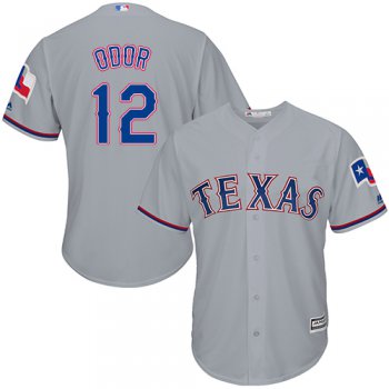 Rangers #12 Rougned Odor Grey Cool Base Stitched Youth Baseball Jersey