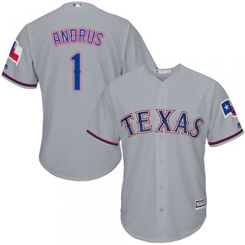 Rangers #1 Elvis Andrus Grey Cool Base Stitched Youth Baseball Jersey