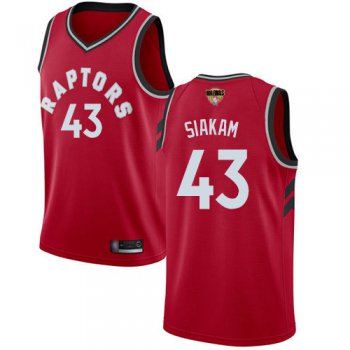 Raptors #43 Pascal Siakam Red 2019 Finals Bound Youth Basketball Swingman Icon Edition Jersey