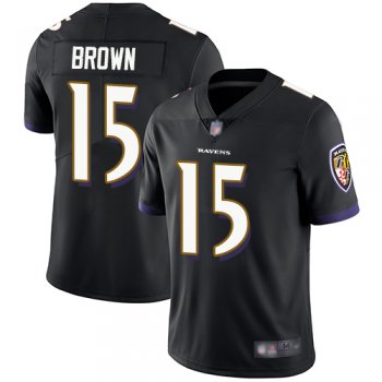 Ravens #15 Marquise Brown Black Alternate Youth Stitched Football Vapor Untouchable Limited Jersey