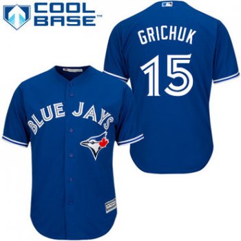 Blue Jays #15 Randal Grichuk Blue Cool Base Stitched Youth Baseball Jersey