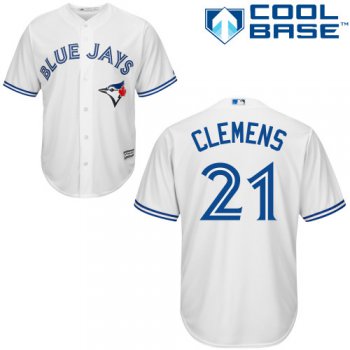 Blue Jays #21 Roger Clemens White Cool Base Stitched Youth Baseball Jersey