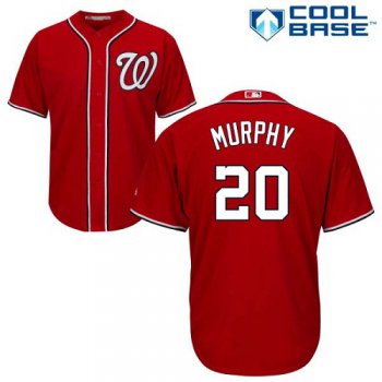 Nationals #20 Daniel Murphy Red Cool Base Stitched Youth Baseball Jersey