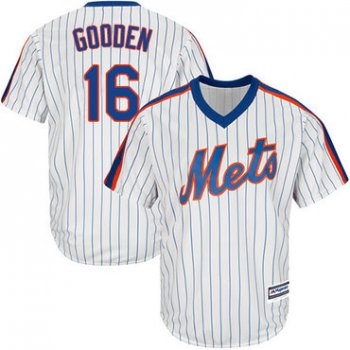 Mets #16 Dwight Gooden White(Blue Strip) Alternate Cool Base Stitched Youth Baseball Jersey
