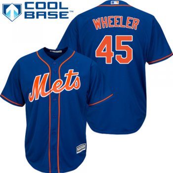 Mets #45 Zack Wheeler Blue Cool Base Stitched Youth Baseball Jersey