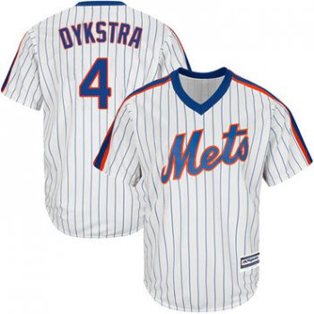 Mets #4 Lenny Dykstra White(Blue Strip) Alternate Cool Base Stitched Youth Baseball Jersey