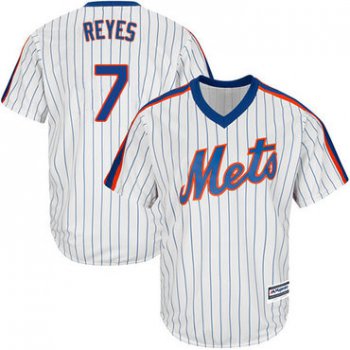 Mets #7 Jose Reyes White(Blue Strip) Alternate Cool Base Stitched Youth Baseball Jersey