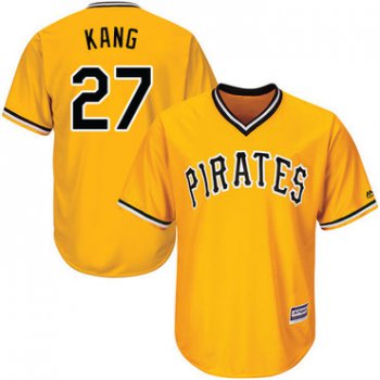 Pirates #27 Jung-ho Kang Gold Cool Base Stitched Youth Baseball Jersey