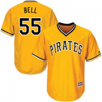 Pirates #55 Josh Bell Gold Cool Base Stitched Youth Baseball Jersey