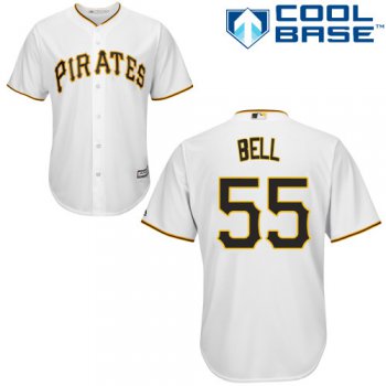 Pirates #55 Josh Bell White Cool Base Stitched Youth Baseball Jersey