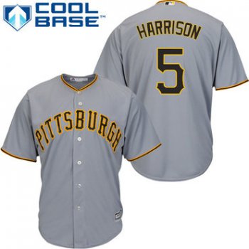 Pirates #5 Josh Harrison Grey Cool Base Stitched Youth Baseball Jersey