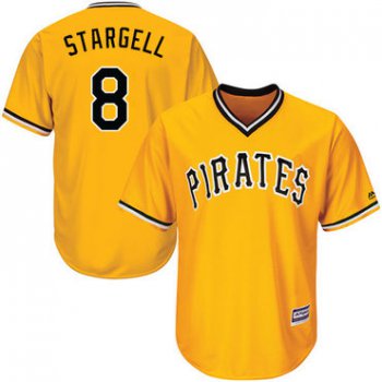 Pirates #8 Willie Stargell Gold Cool Base Stitched Youth Baseball Jersey