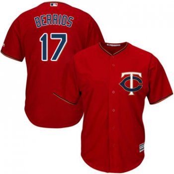 Twins #17 Jose Berrios Red Cool Base Stitched Youth Baseball Jersey
