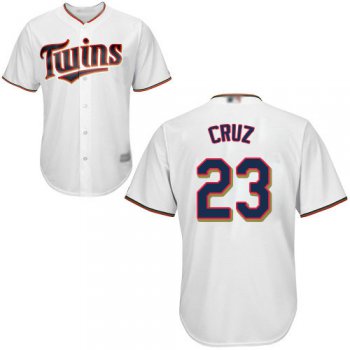 Twins #23 Nelson Cruz White Cool Base Stitched Youth Baseball Jersey