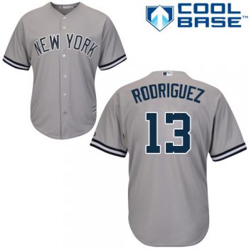 Yankees #13 Alex Rodriguez Stitched Grey Youth Baseball Jersey