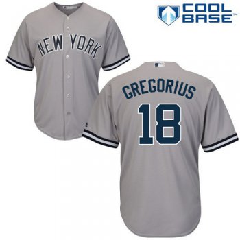 Yankees #18 Didi Gregorius Grey Cool Base Stitched Youth Baseball Jersey