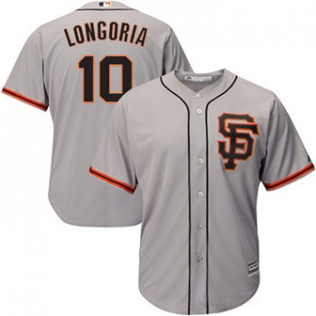 Giants #10 Evan Longoria Grey Road 2 Cool Base Stitched Youth Baseball Jersey