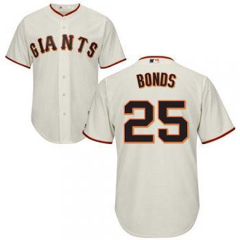 Giants #25 Barry Bonds Cream Cool Base Stitched Youth Baseball Jersey