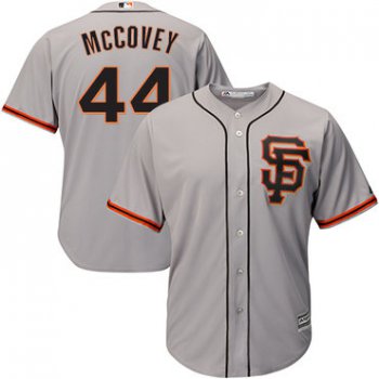Giants #44 Willie McCovey Grey Road 2 Cool Base Stitched Youth Baseball Jersey