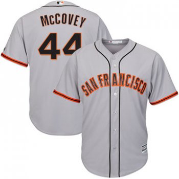 Giants #44 Willie McCovey Grey Road Cool Base Stitched Youth Baseball Jersey