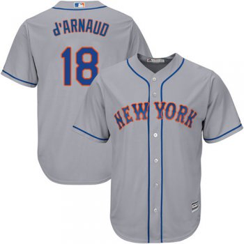 Mets #18 Travis d'Arnaud Grey Cool Base Stitched Youth Baseball Jersey