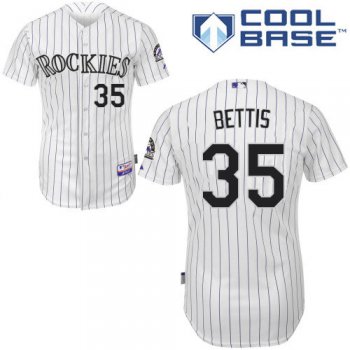 Rockies #35 Chad Bettis White Cool Base Stitched Youth Baseball Jersey