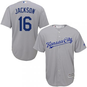 Royals #16 Bo Jackson Grey Cool Base Stitched Youth Baseball Jersey