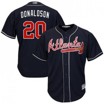 Braves #20 Josh Donaldson Navy Blue Cool Base Stitched Youth Baseball Jersey