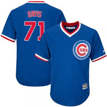 Cubs #71 Wade Davis Blue Cooperstown Stitched Youth Baseball Jersey