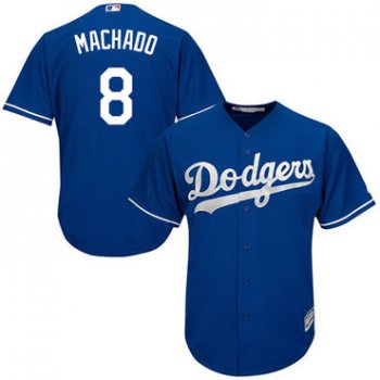 Dodgers #8 Manny Machado Blue Cool Base Stitched Youth Baseball Jersey